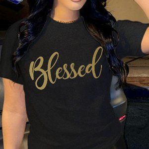 Ladies short sleeve  O Neck T-Shirts